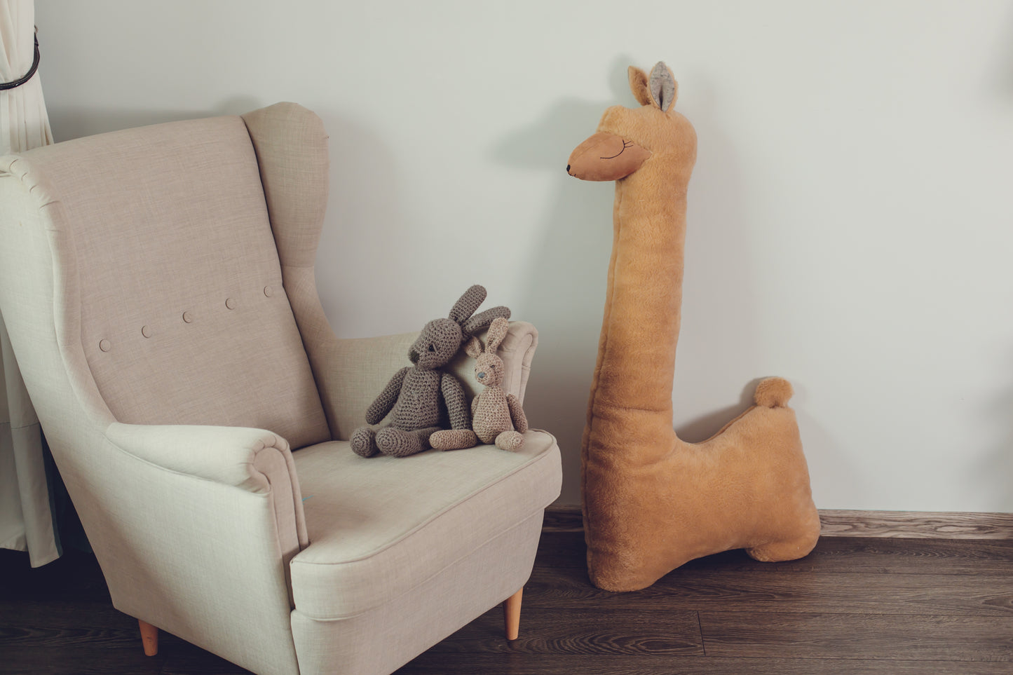 Giant Plush Toy Alpaca, rust